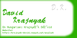 david krajnyak business card